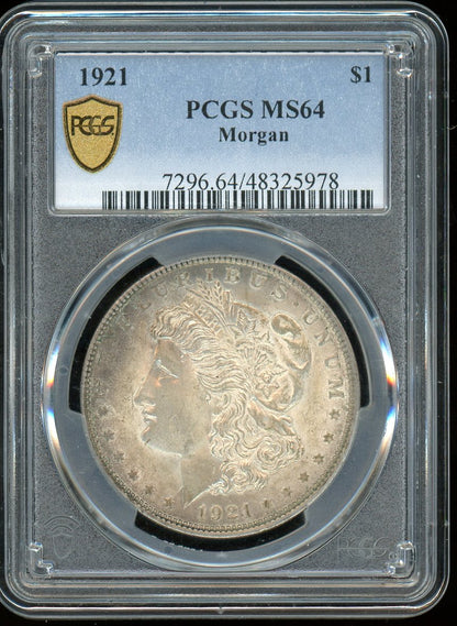 1921 Morgan Silver Dollar PCGS MS64 Certified Coin- 978 product image - Pops Trading Company