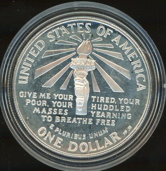 1986 Ellis Island Silver Dollar Commemorative Proof Coin Statue of Liberty