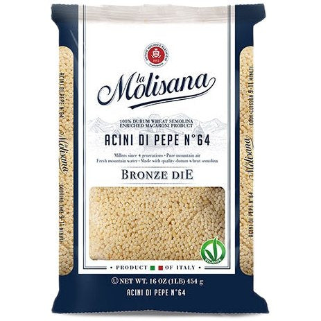 La Molisana Acini di Pepe No. 64 front package image - Pops Trading Company