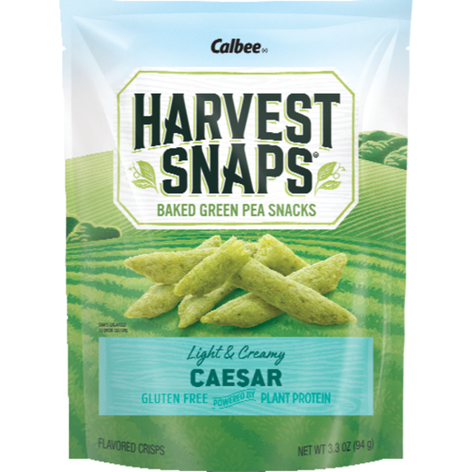 Calbee Harvest Snaps Caesar Snapea Crisps 3.3 oz front package image - Pops Trading Company