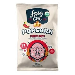 LesserEvil Fiery Hot Organic Popcorn 4.6 oz product image at Pops Trading Company