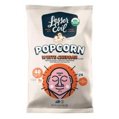 LesserEvil Organic White Cheddar Flavor Popcorn 4.6 oz product image at Pops Trading Company