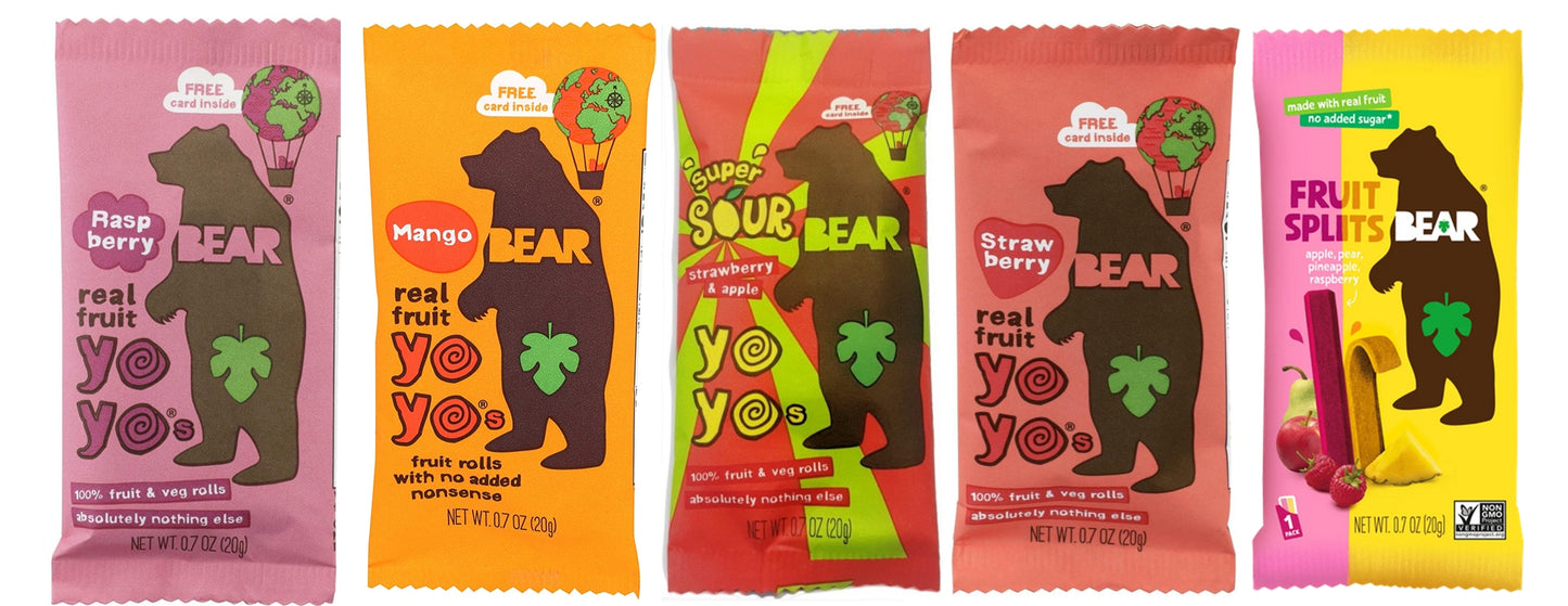 BEAR Fruit Rolls & Fruit Splits Variety Pack 10 Pack 1 Pack product image from BEAR Snacks at Pops Trading Company