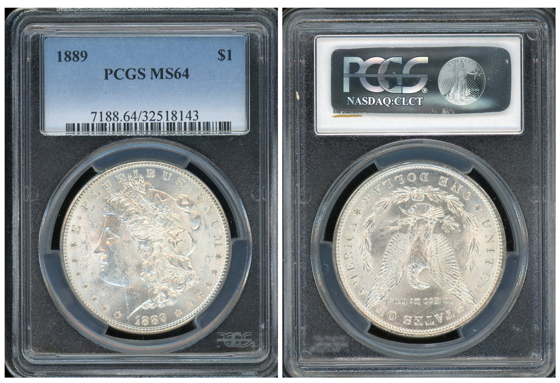 Certified 1889 Morgan Silver Dollar PCGS MS64 Graded US Coin-143 product image - Pops Trading Company