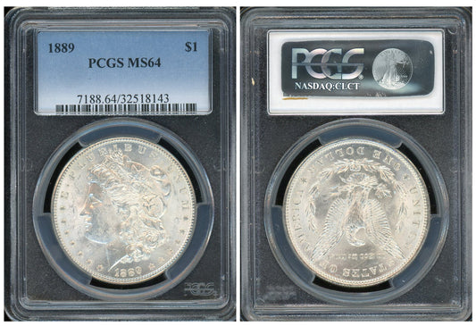 Certified 1889 Morgan Silver Dollar PCGS MS64 Graded US Coin-143 product image - Pops Trading Company